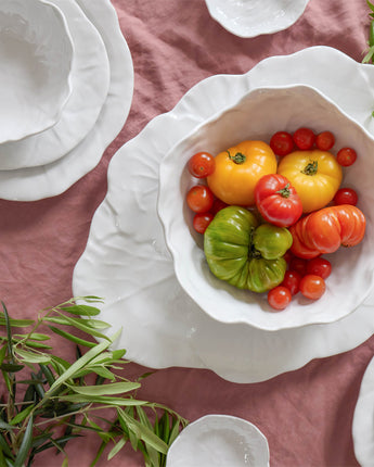 White Melamine Cabbage Oval Platter 40cm