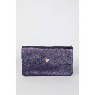 Metallic Marine Clutch Crossbody Bag
