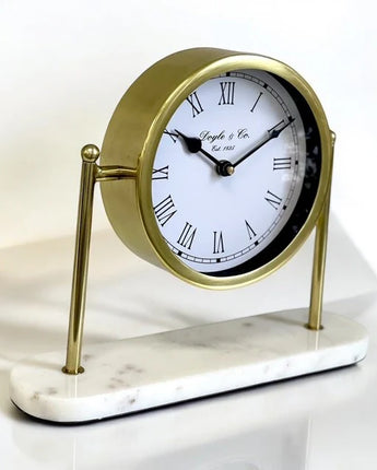 Round Faced Clock Gold