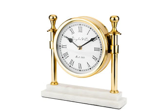 Column Clock Gold