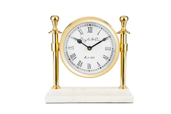 Column Clock Gold