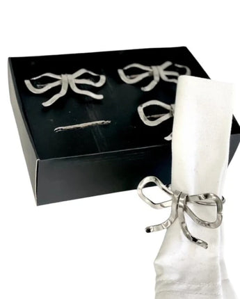 Bow Napkin Ring Boxed Set of 4