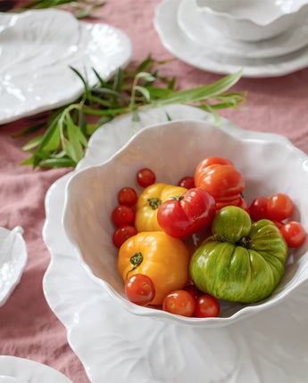 White Melamine Cabbage Oval Platter 50cm