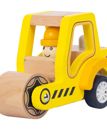 Wooden Road Roller - Pull Back