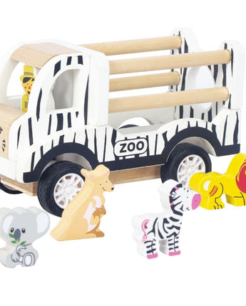Wooden Zoo Truck - Pull Back