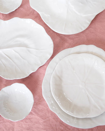 Melamine White Cabbage Round Platter