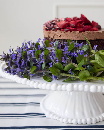 White Pearl Melamine Cake Stand