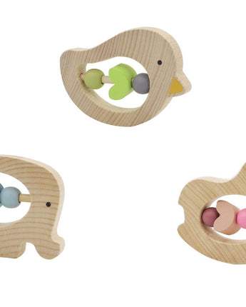 Wooden Animal Rattle