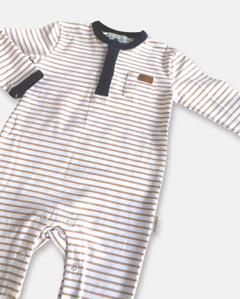 Beige Stripe Onesie