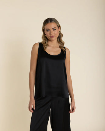 Satin Cami Black