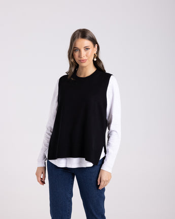 Merino Vest Black