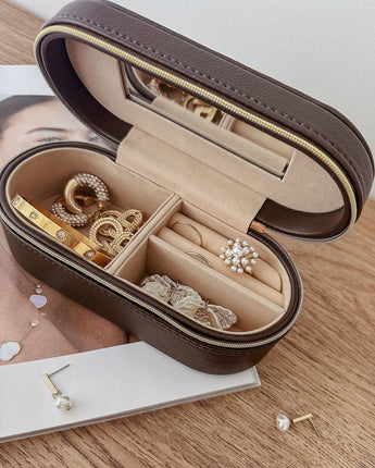 Charlee Jewellery Case Chocolate
