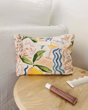 Carly Canvas Pouch Lemon
