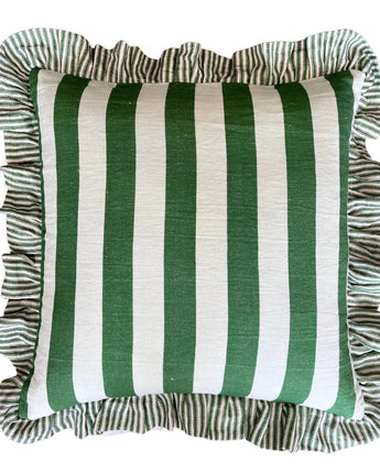 St Tropez Stripe Cushion Cover Green