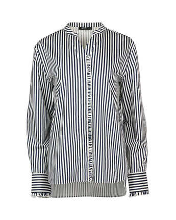 Ruffle Trim Shirt Ink