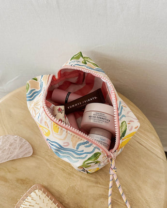 Bambi Makeup Bag Lemon Print