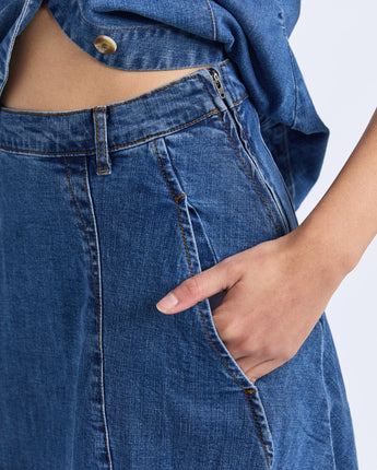 Abbott Skirt Mid Blue