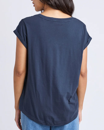 Manly Navy V Tee
