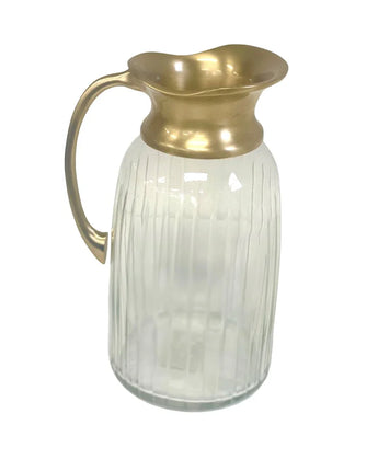 Gold Ribbed Jug