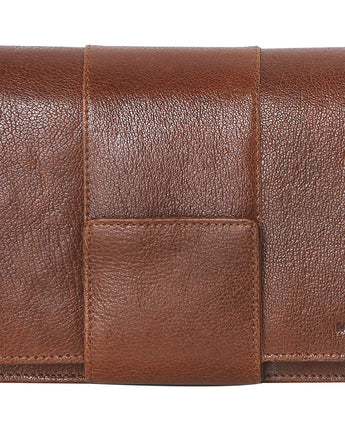 Tan Leather Organiser Bag