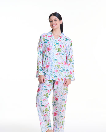 Watercolour Floral Long PJ Set