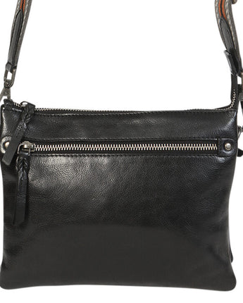 Black Leather Crossbody Bag
