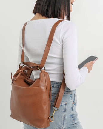 Tan Leather Converter Bag