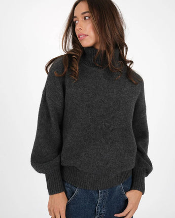 Cable Knit Jumper Charcoal