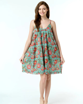 Teal Floral Nightie