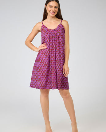 Magenta Floral Slip Nightie