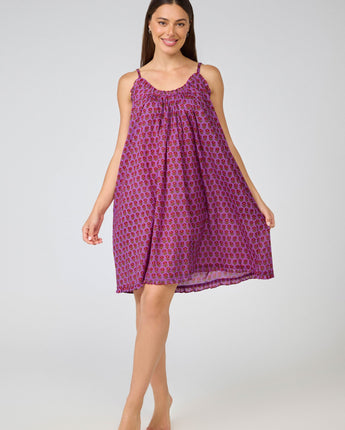 Magenta Floral Slip Nightie