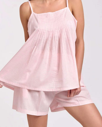 Shortie PJ's Pink Gingham
