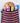 Bec Fing Designs Reusable Shopper Bags - Navy Red Stripe