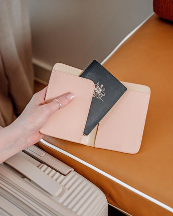 Passport Holder Blush/Sand