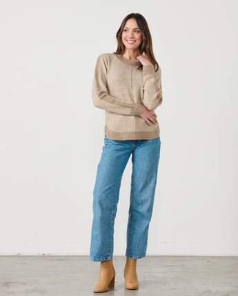 Scoop Hem Jumper Almond