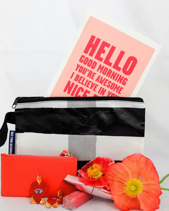 Bec Fing Designs Zipper Pouch - Black Check