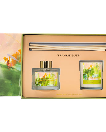 Duo Set Pistachio & Salted Caramel Diffuser & Candle