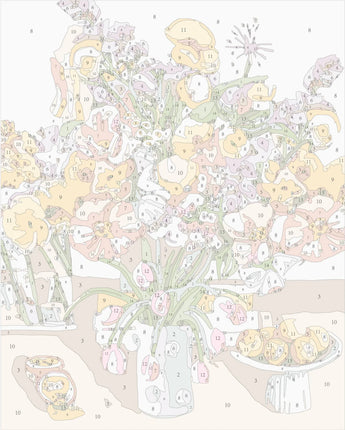 Paint By Numbers - Birthday Flowers - Mini Rolled