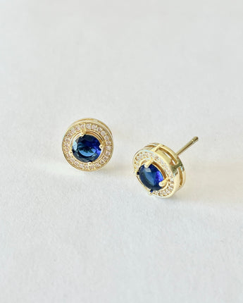Greybird Gracie Earrings Sapphire