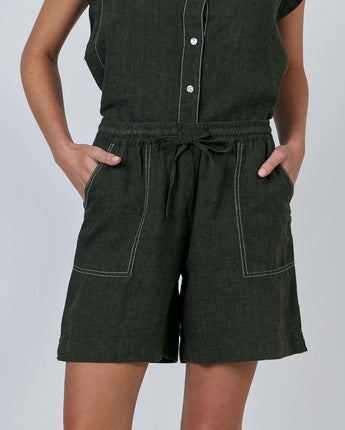 Linen Shorts Licorice