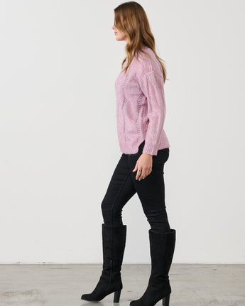 Soft Cable Knit Orchid