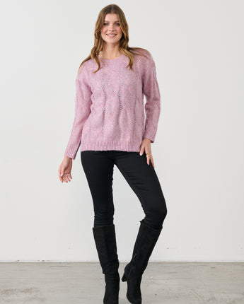 Soft Cable Knit Orchid