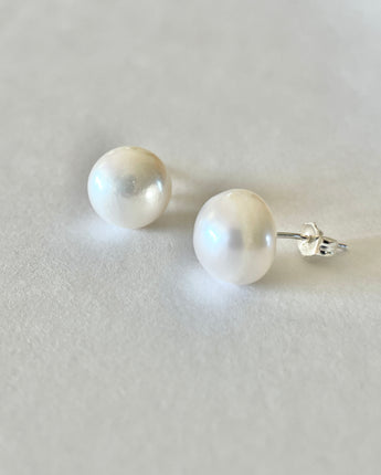 Greybird Charlotte Genuine Freshwater Pearl Studs - 11mm