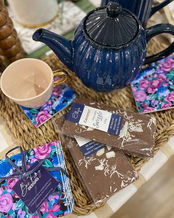 Bec Fing Designs Blue Mural Coaster Set