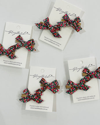 Liberty Bow Hair Clip Pink