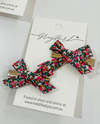 Liberty Bow Hair Clip Pink