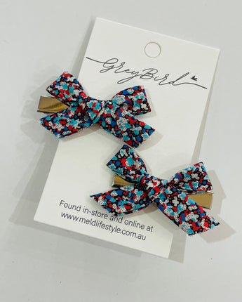 Liberty Bow Hair Clip Berry