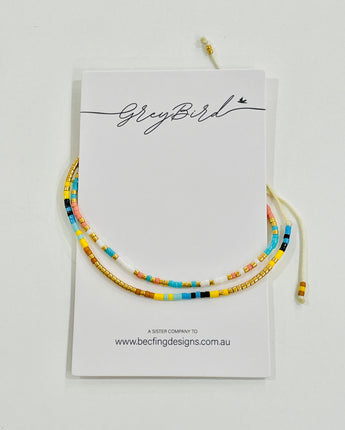 Cookie Dough Duo Bead Bracelet Greybird
