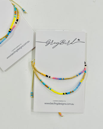 Mango Duo Bead Bracelet Greybird