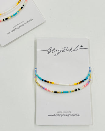 Sherbert Duo Bead Bracelet Greybird